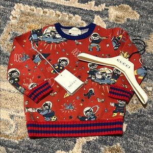 Gucci Kids Space Cat Sweater (with tags and hanger)